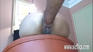 Extreme anal fisting and huge dildo insertions